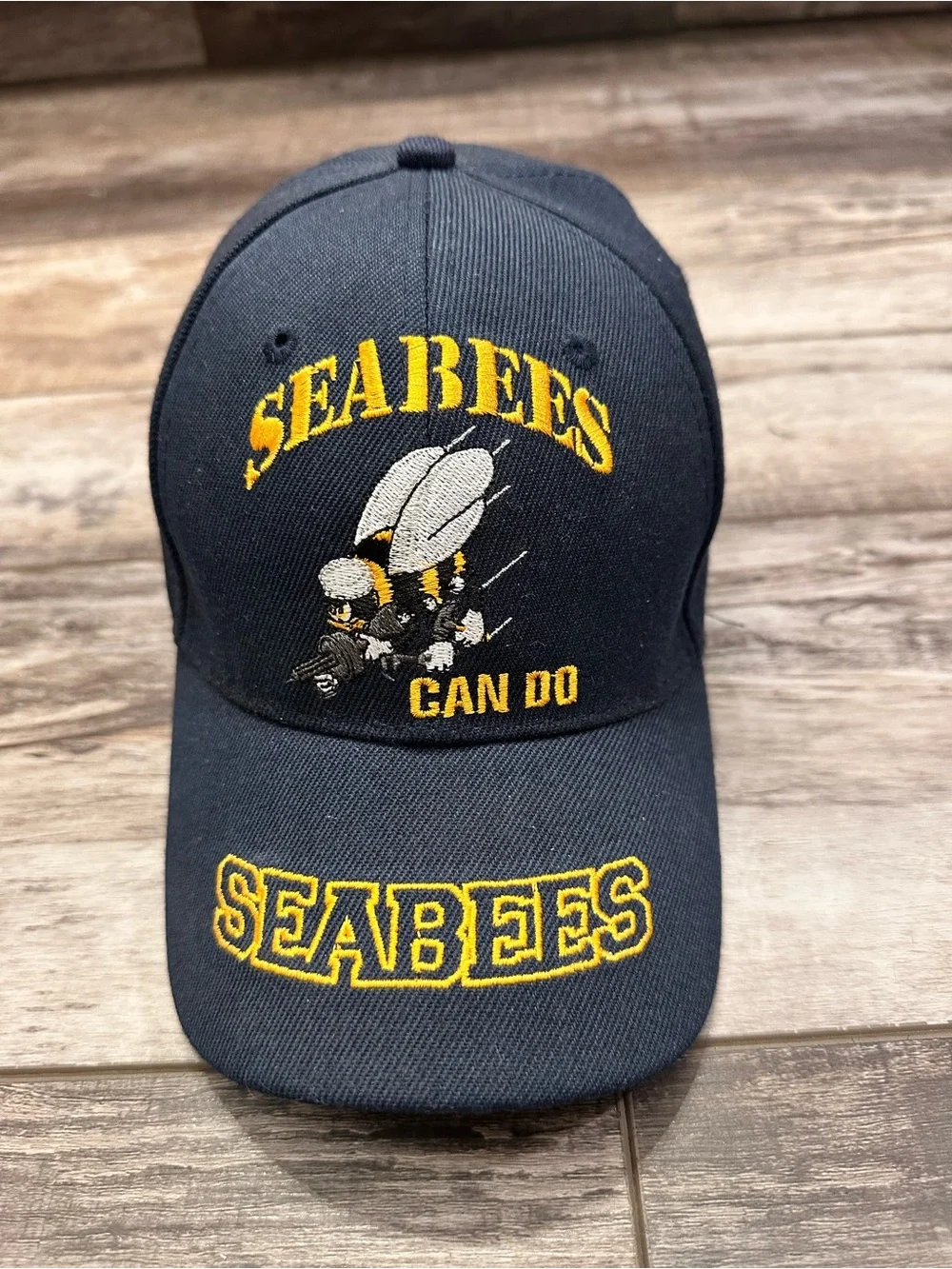 Navy United States Navy Baseball Cap with Yellow Embroidery